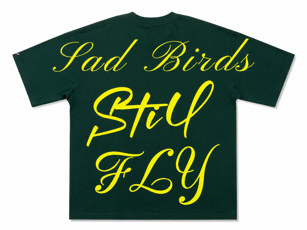 PINE GREEN AND YELLOW DREWAY T-SHIRT