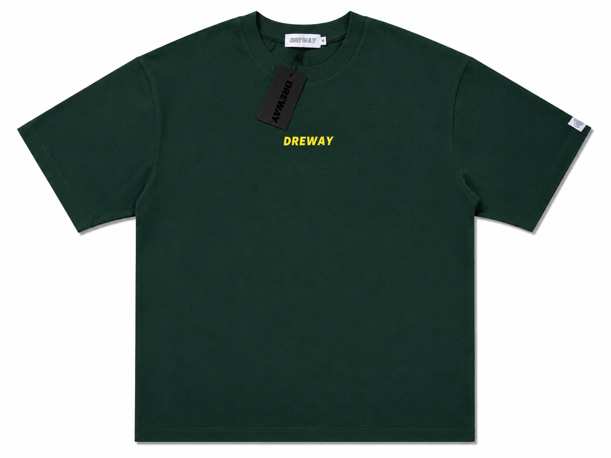 PINE GREEN AND YELLOW DREWAY T-SHIRT