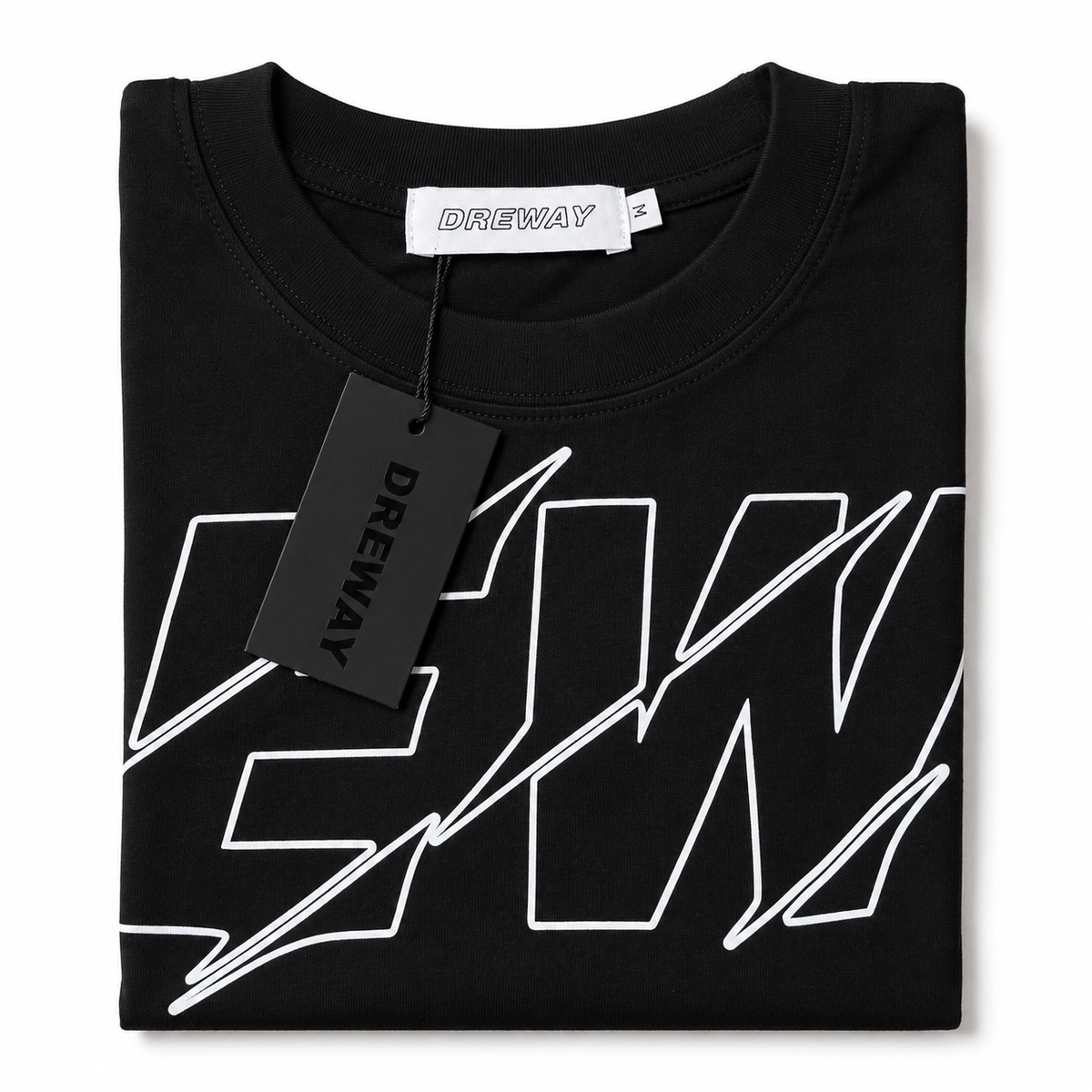 BLACK AND WHITE DREWAY  T-SHIRT