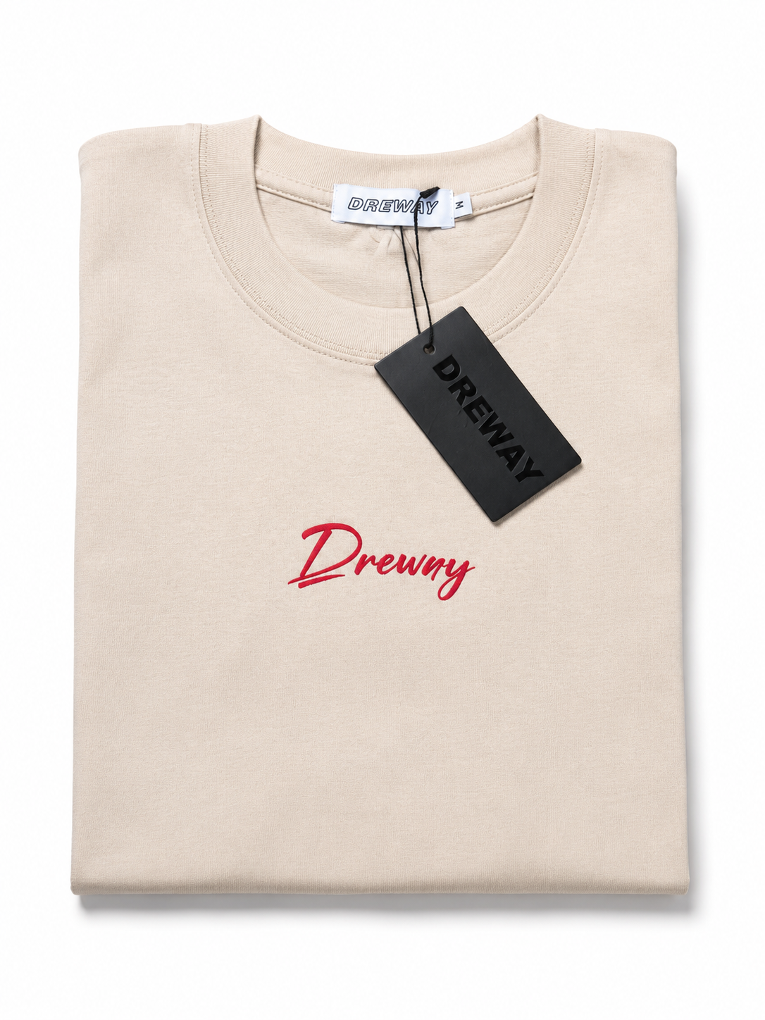 TAN AND RED OVERSIZED DREWAY T-SHIRT